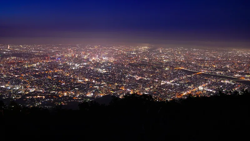 從藻岩山看札幌夜景